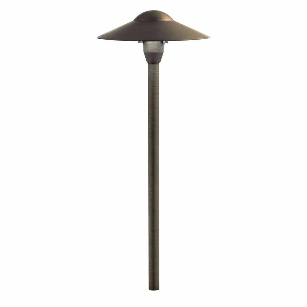 12V 8" Dome Landscape Path Light Centennial Brass