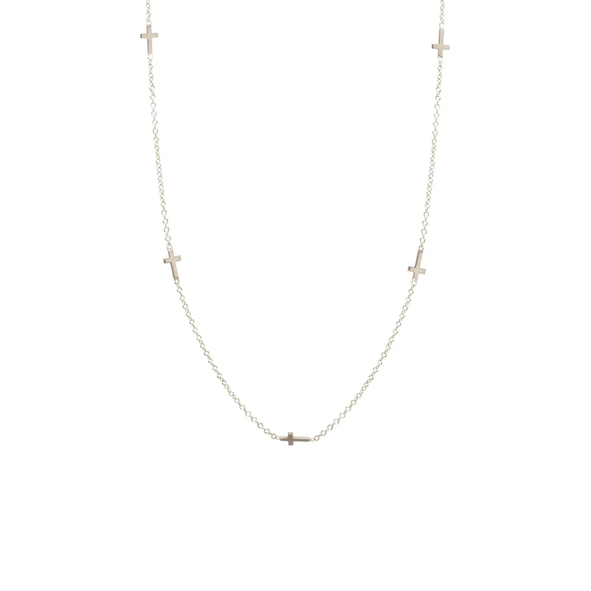 14k 5 Itty Bitty Cross Necklace