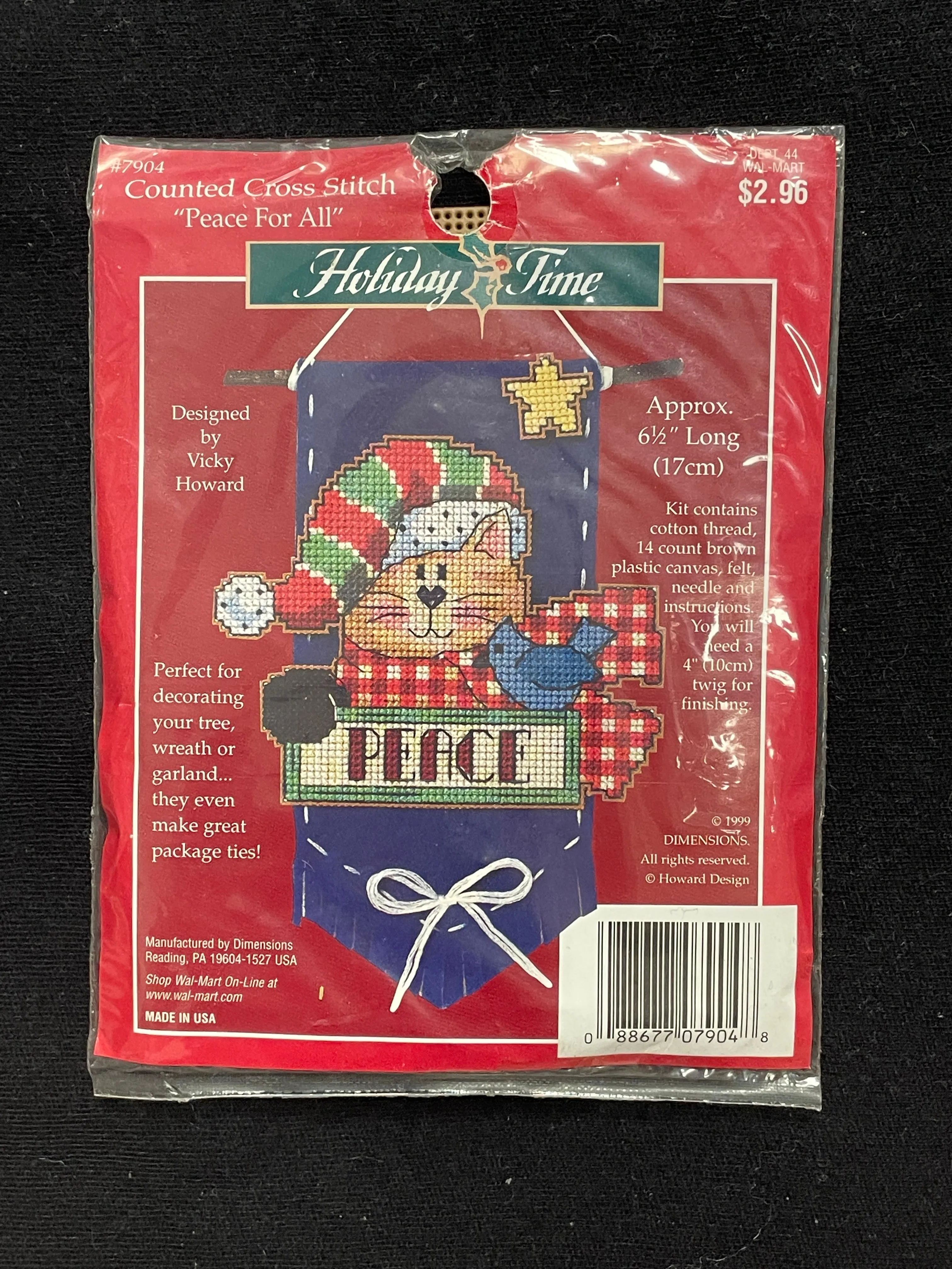 1999 Cross Stitch Kit Bundle of 2 - Christmas Cats