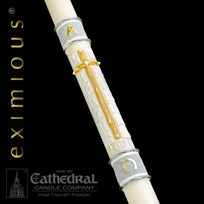 2-1/16" x 42" Way of the Cross Eximious Paschal Candle