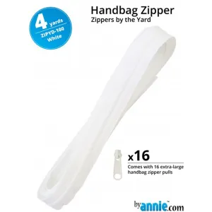 4 Yards Handbag Zipper - White