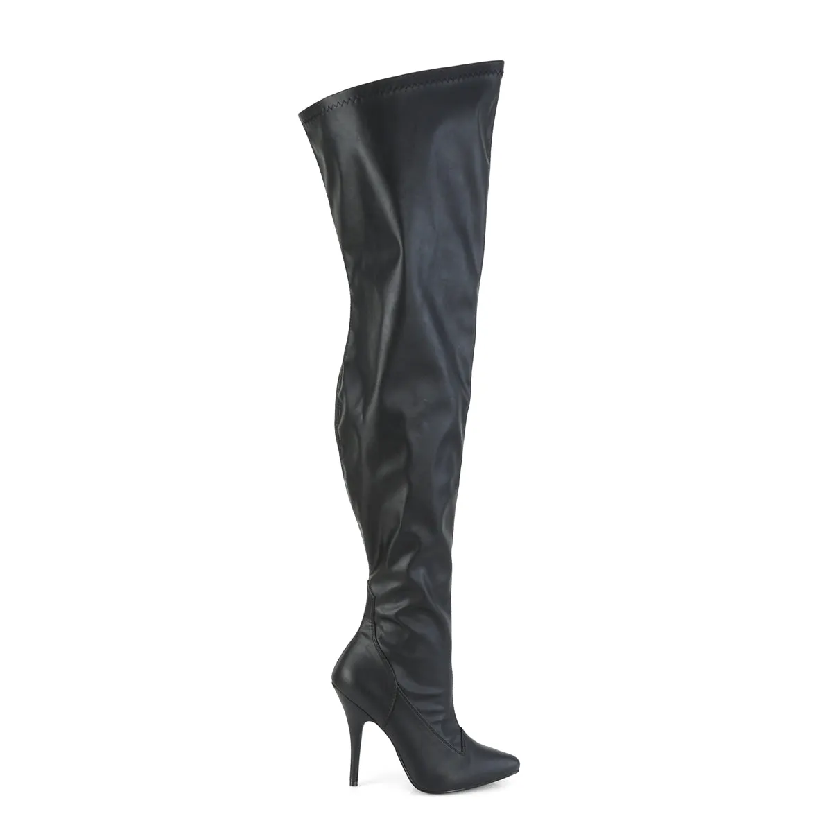 5 Inch Heel SEDUCE-3000WC Black Pu (Wide Calf)