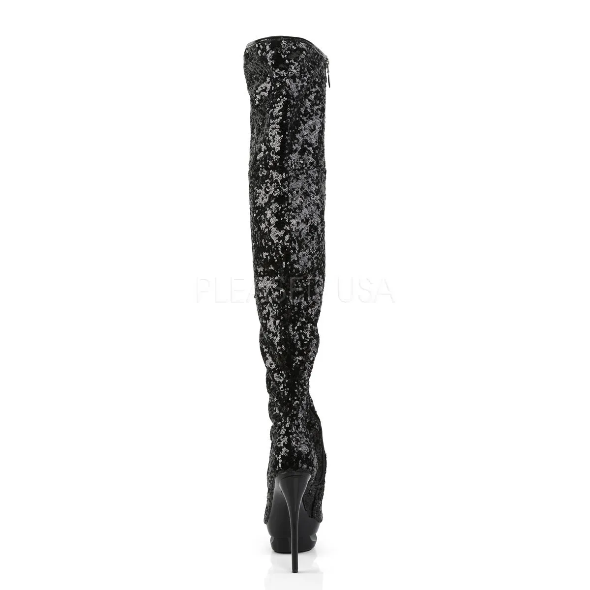 6 Inch Heel BLONDIE-R-3011 Black Sequins