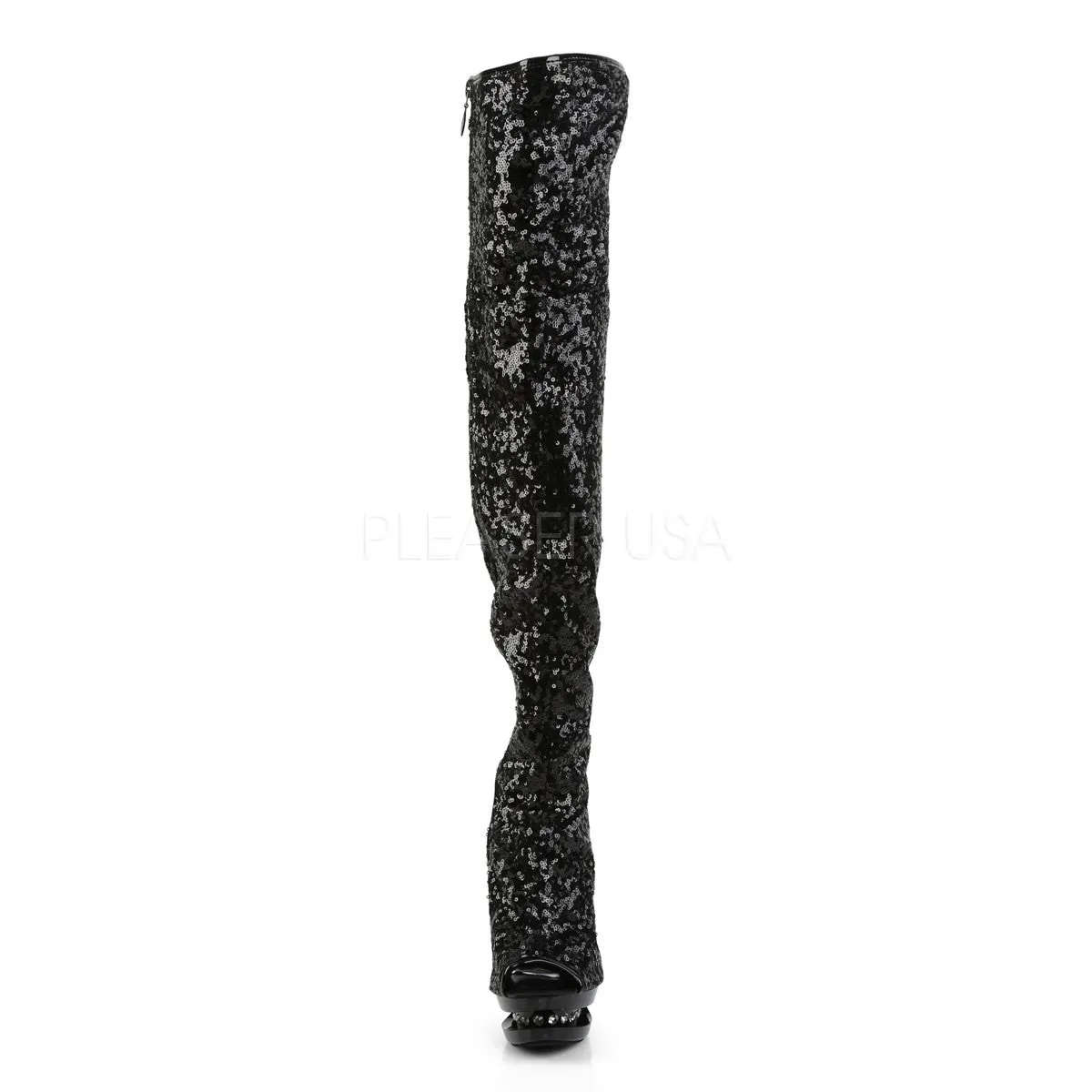 6 Inch Heel BLONDIE-R-3011 Black Sequins