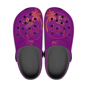 613. Rachvid Wears Purple  Black-base AOP Clogs