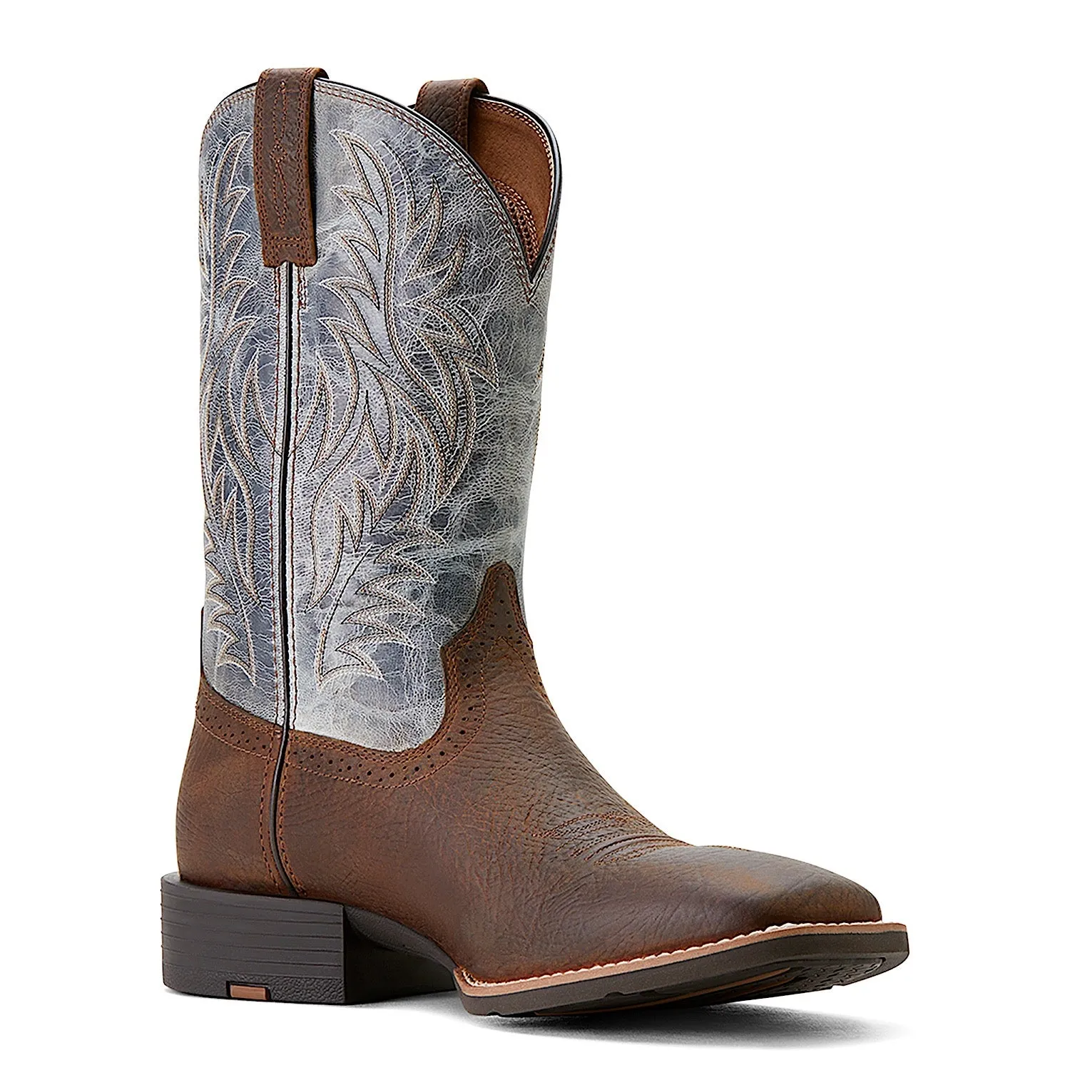 Ariat Men's Sport Western Wide Square Toe Earth/Glacier Blue