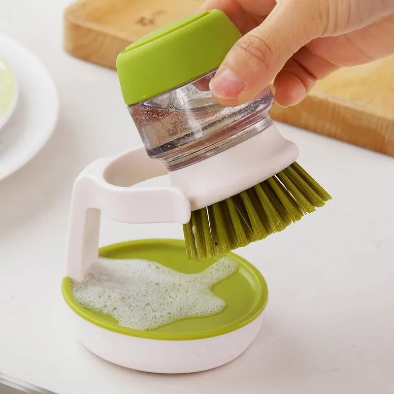 Automatic Liquid Cleaning Brush with Liquid Soap Dispenser