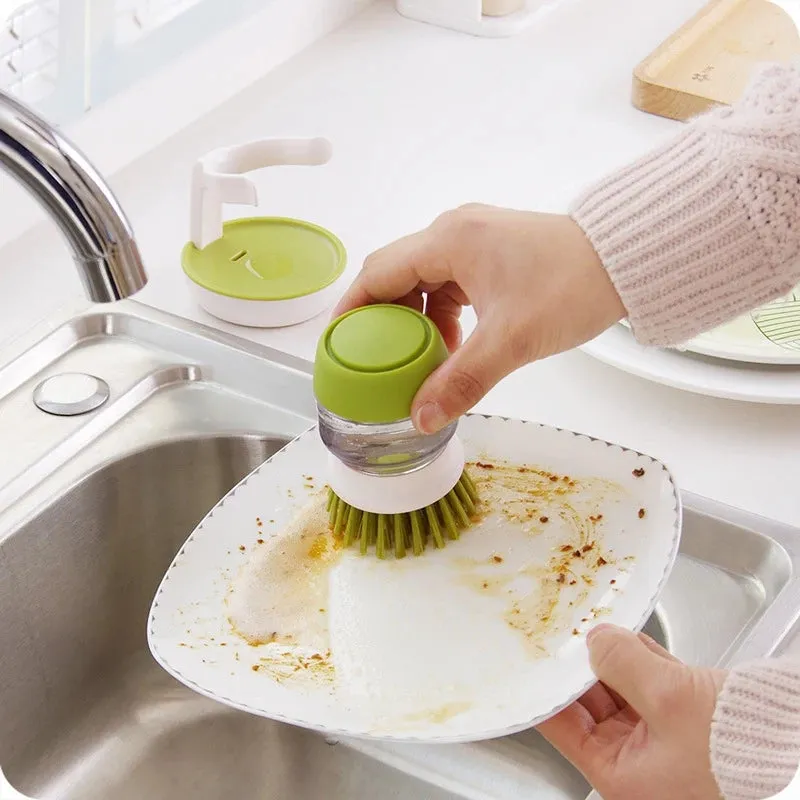 Automatic Liquid Cleaning Brush with Liquid Soap Dispenser