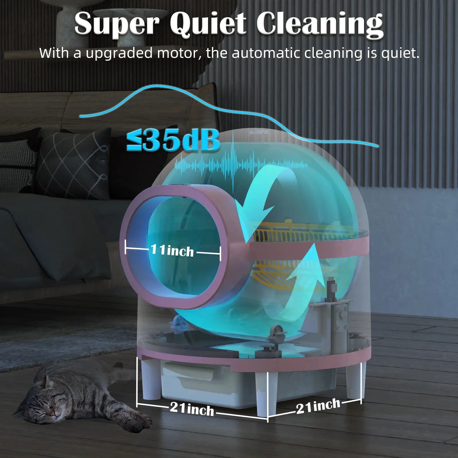 Automatic Self-Cleaning App Controlled Cat Litter Box