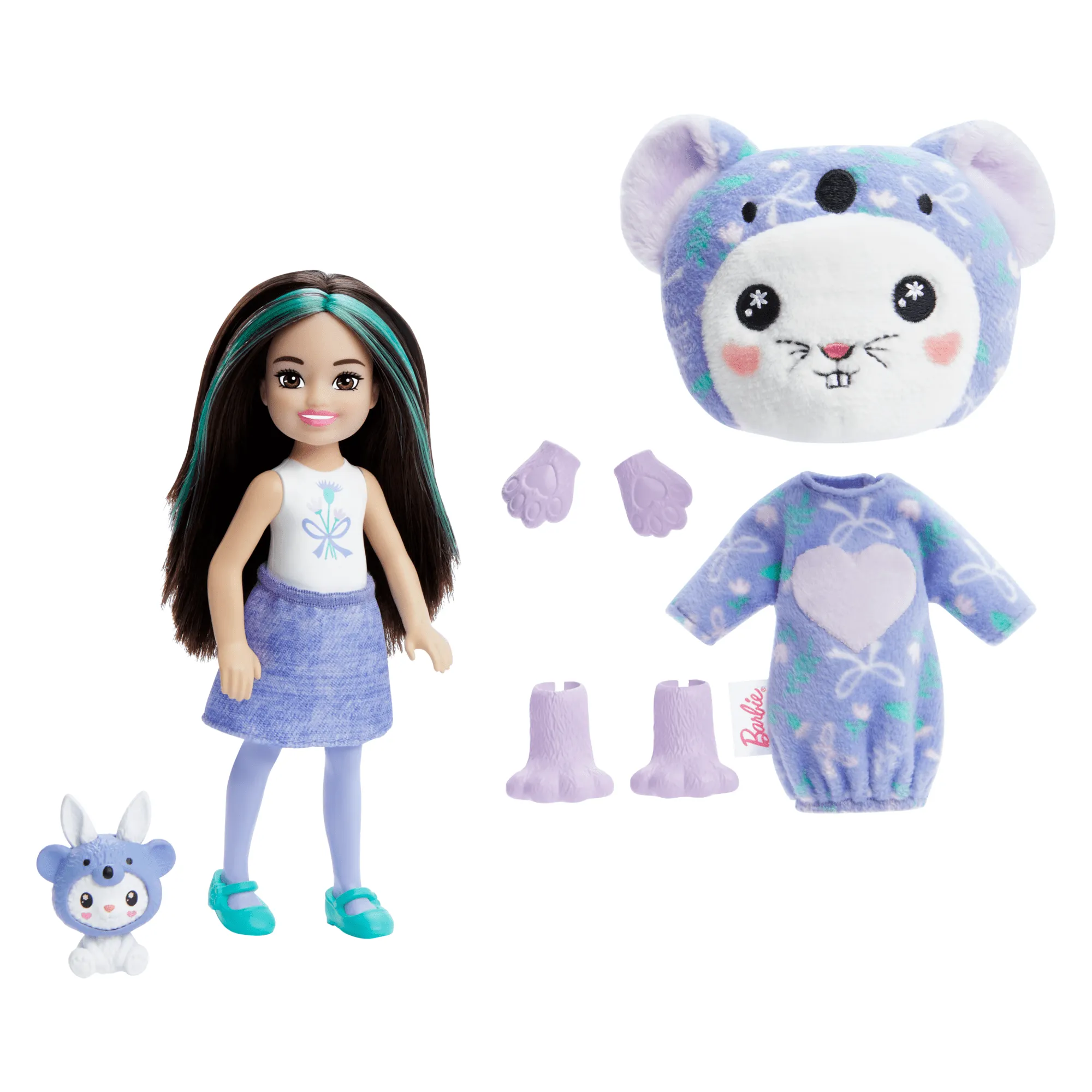 Barbie Cutie Reveal Costume-Themed Series Chelsea Small Doll & Accessories, Bunny As Koala