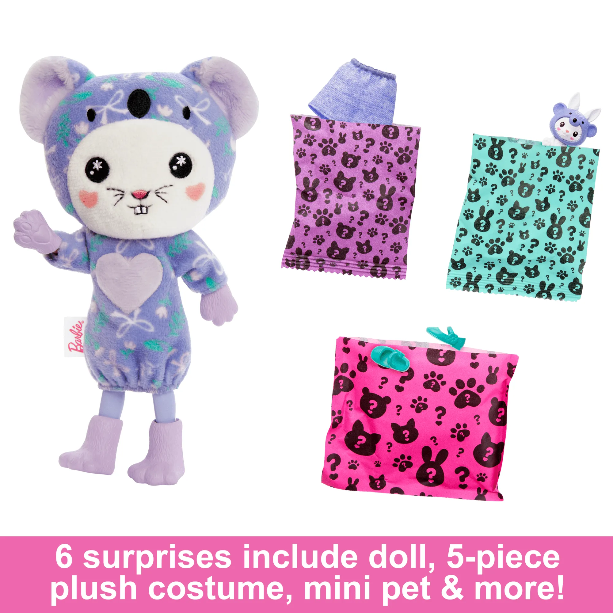 Barbie Cutie Reveal Costume-Themed Series Chelsea Small Doll & Accessories, Bunny As Koala