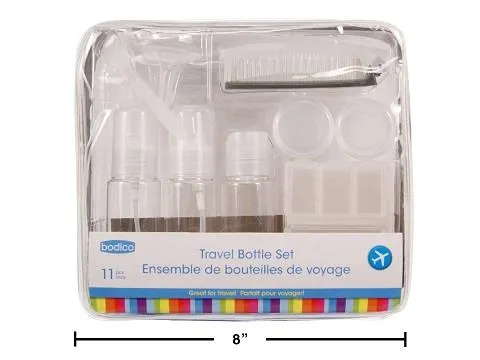 Bodico 11 pcs Travel Bottle Set