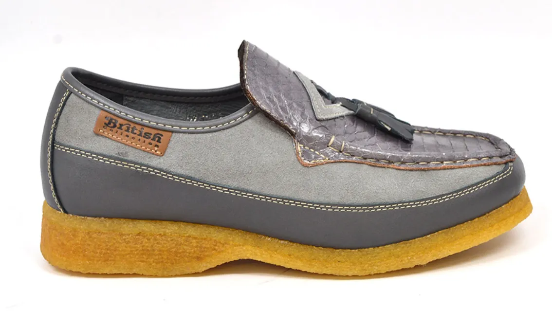 Brooklyn 2 Snake Skin & Leather Slip-On Shoe with Classic Moc Toe