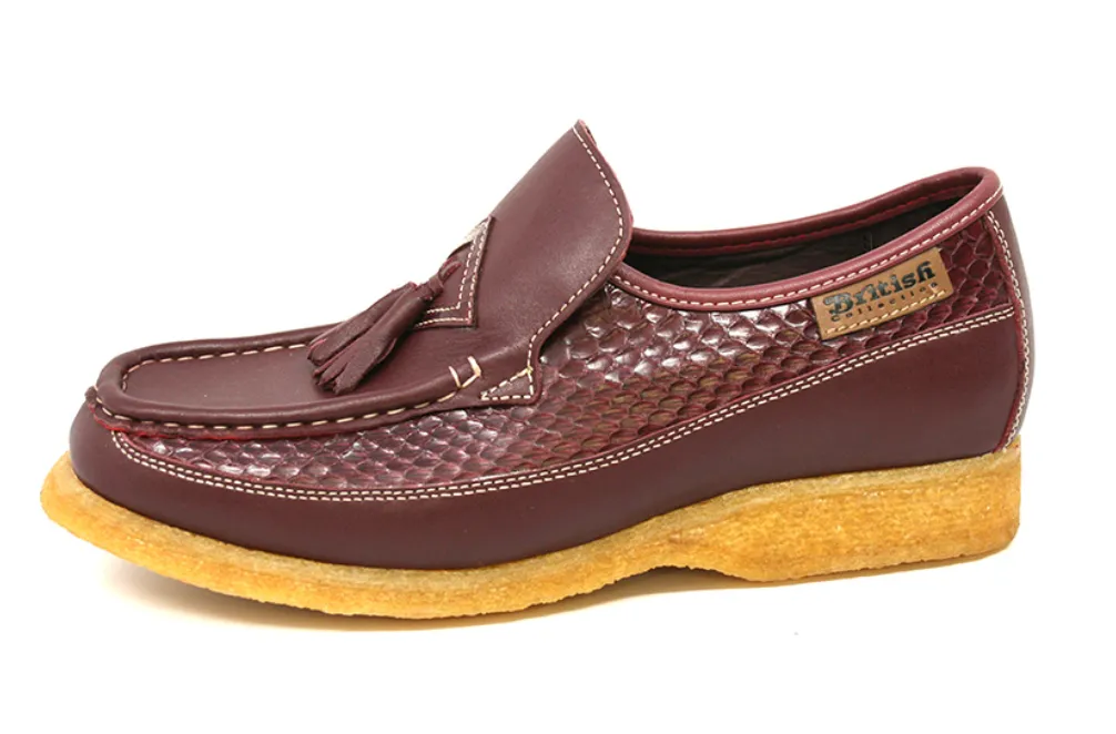 Brooklyn 2 Snake Skin & Leather Slip-On Shoe with Classic Moc Toe