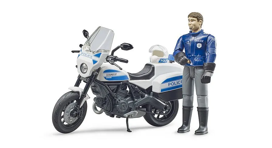 Bruder 62731 bWorld Scrambler Ducati Police Motorcycle