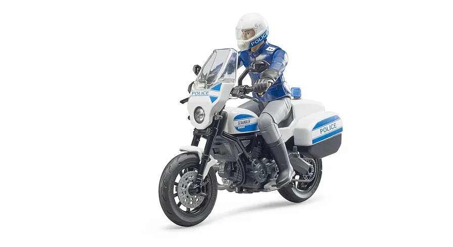 Bruder 62731 bWorld Scrambler Ducati Police Motorcycle