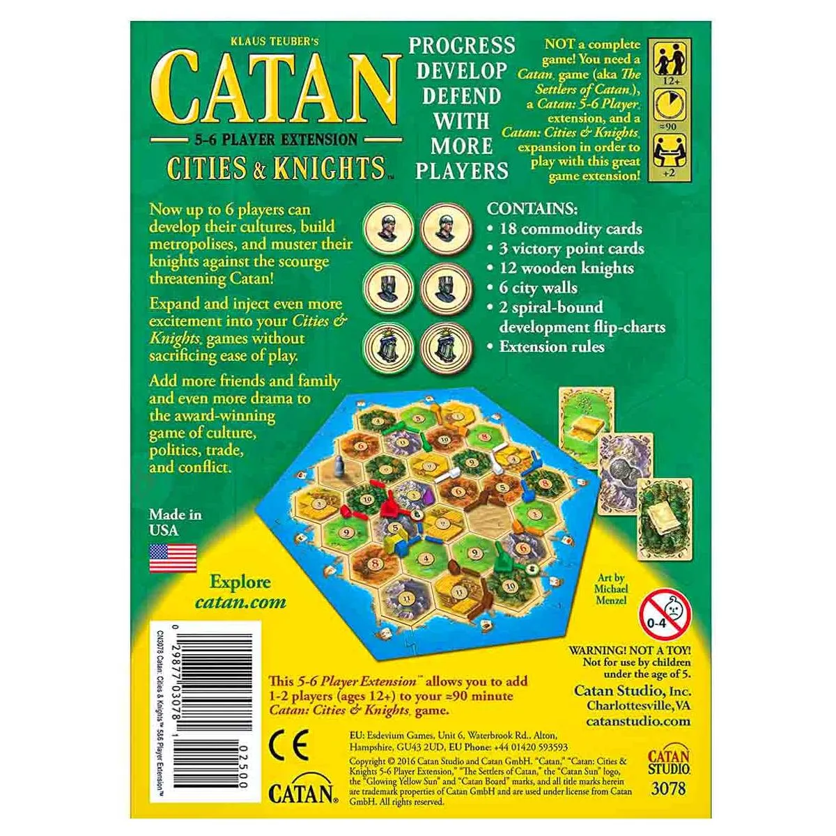 Catan: Cities & Knights 5 & 6 Player Extension Game (2015 Refresh)