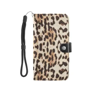 Cheetah Flip Leather Purse for Mobile Phone