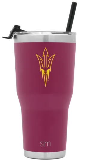 Collegiate Cruiser Tumbler with Flip Lid and Straw