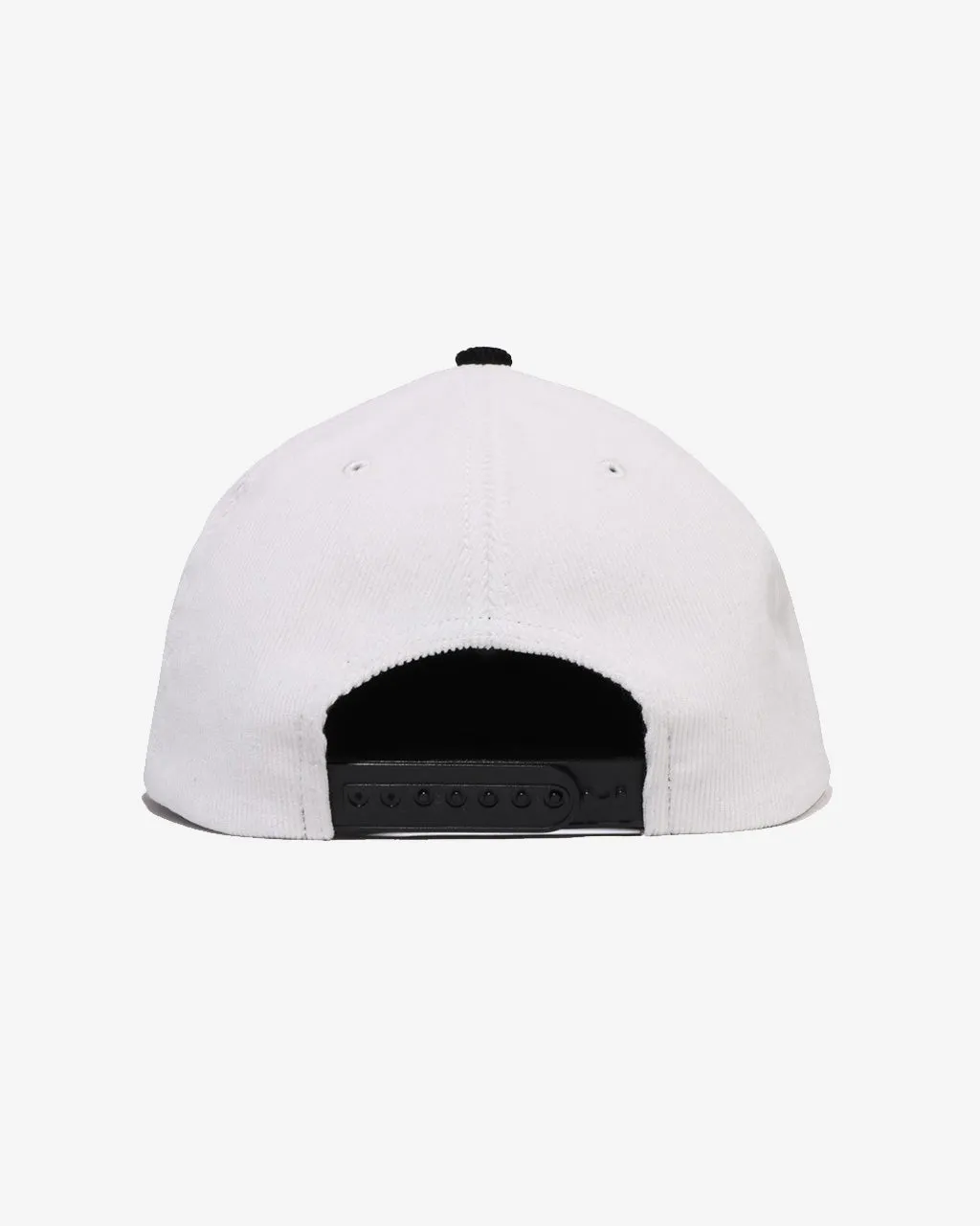 Corduroy College Snap Back Cap White