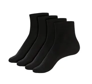 COTTON RICH STRETCH ANKLE ATHLETIC SOCKS - 8 PK BLACK