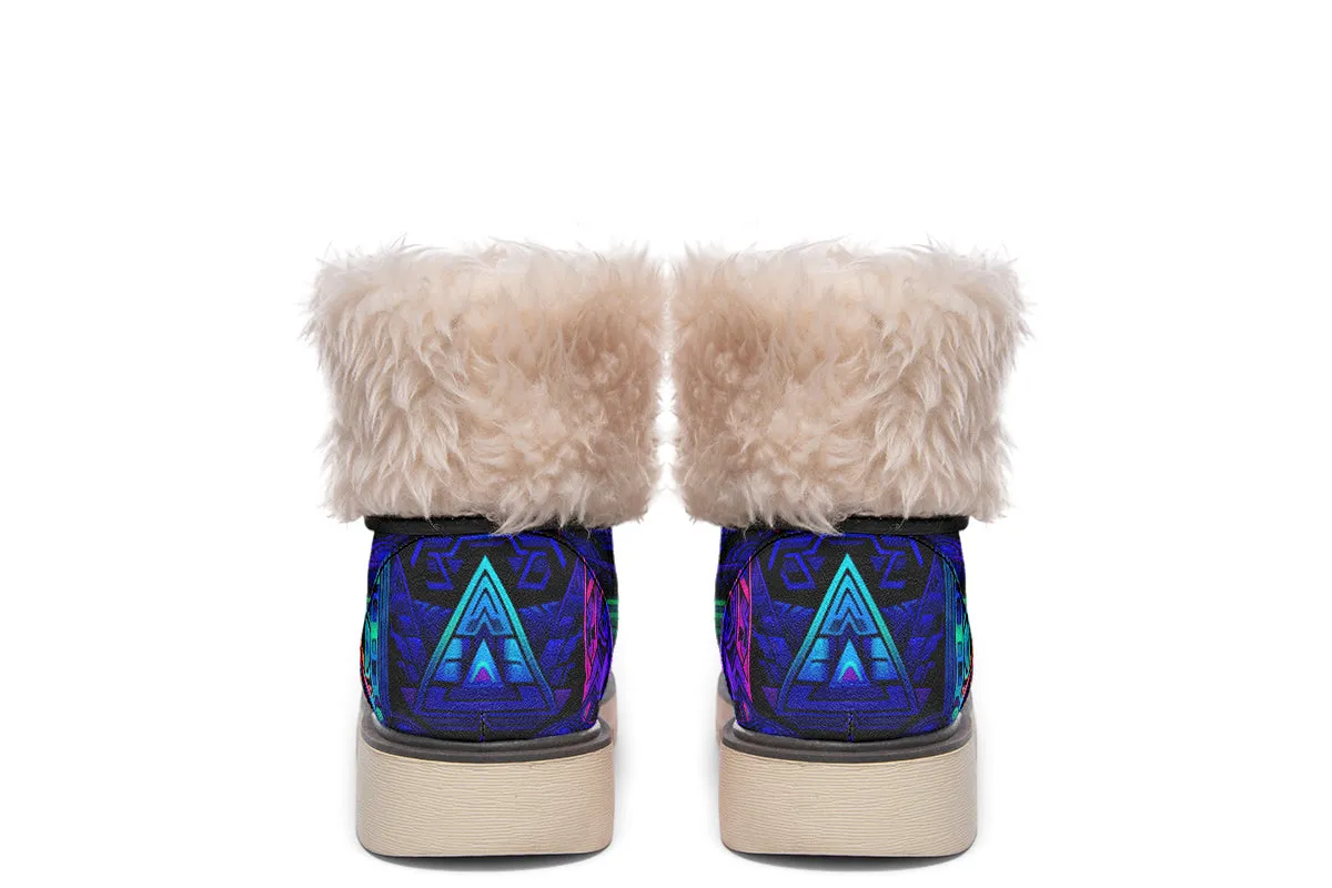 Cyber Cyan Moon Boots