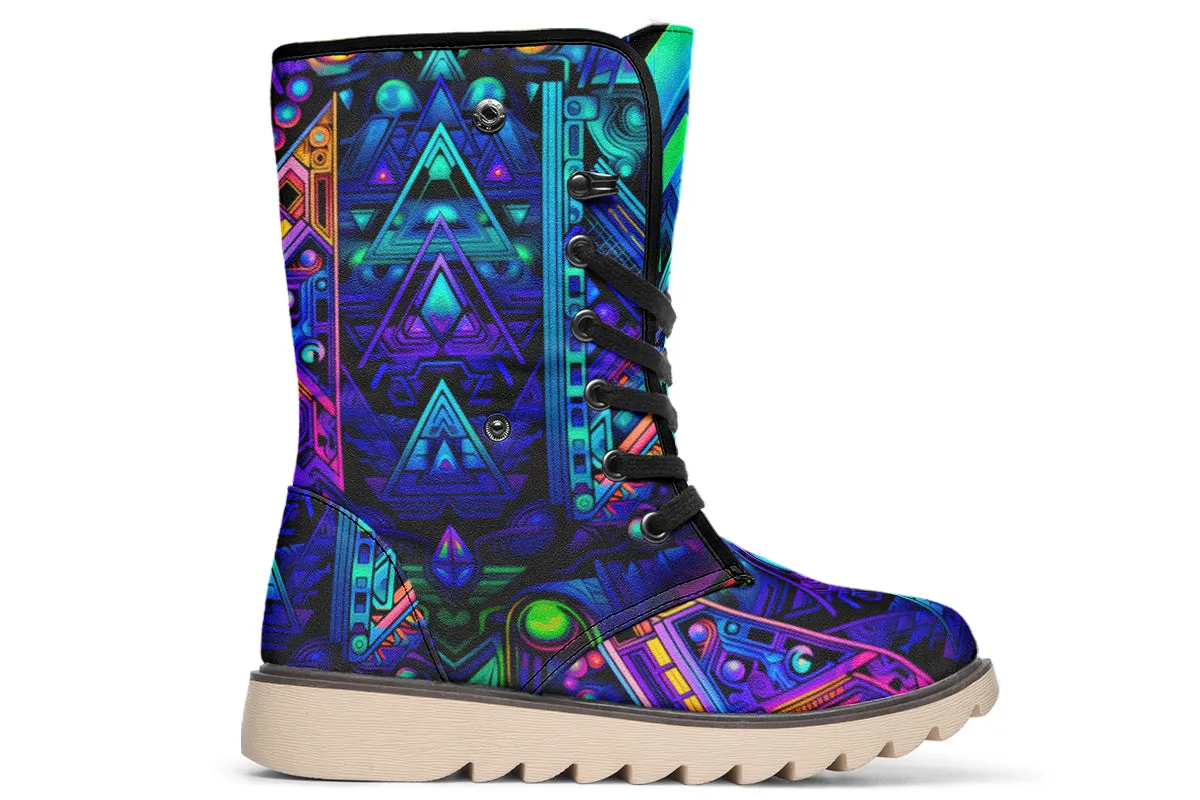 Cyber Cyan Moon Boots