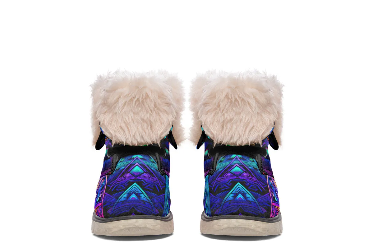 Cyber Cyan Moon Boots