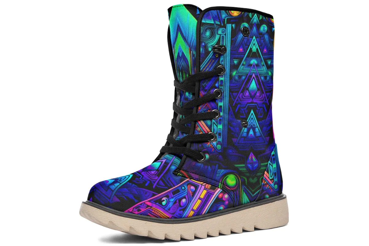 Cyber Cyan Moon Boots