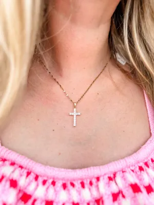 Follow Jesus Gold Cross Necklace