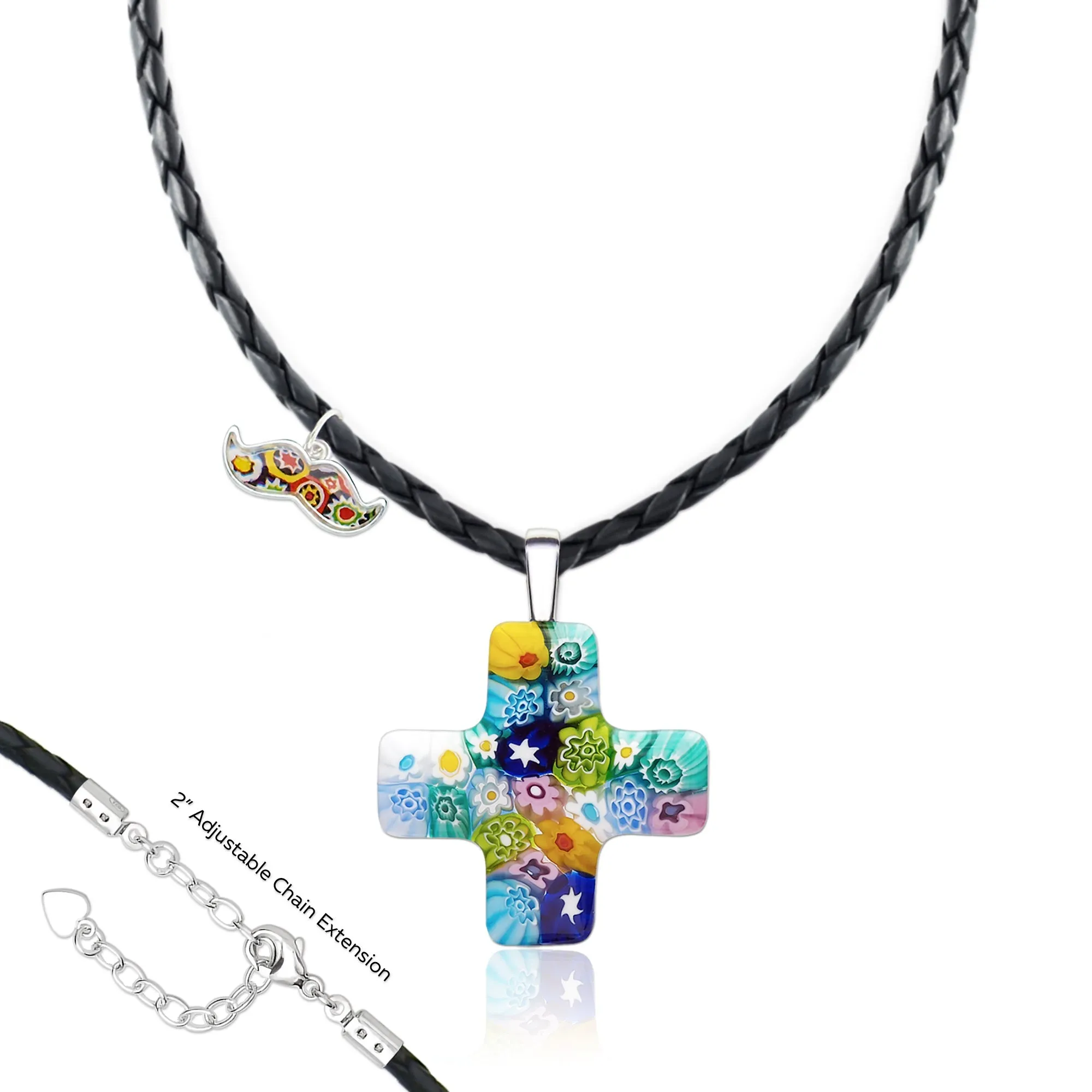 Greek Cross in Bloom Necklace