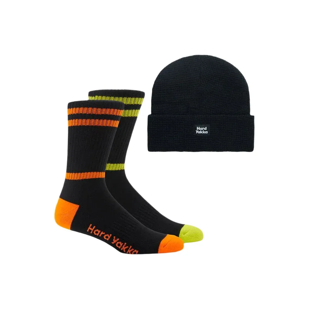 Hard Yakka 2 Pack Sock Beanie Bundle Pack (Y20110)