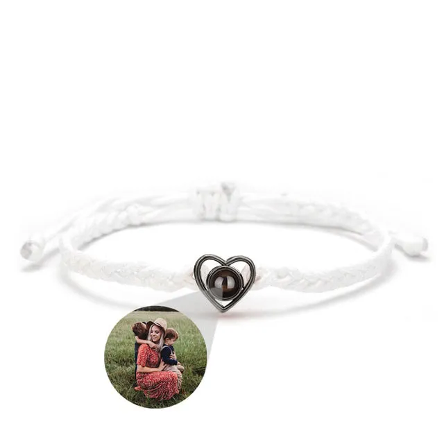 Heart Adjustable Photo Bracelet