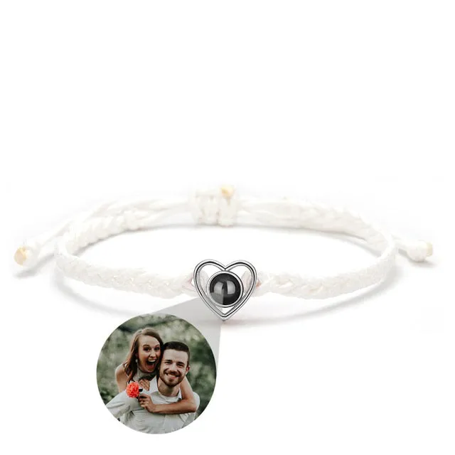 Heart Adjustable Photo Bracelet