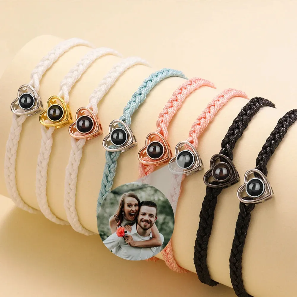 Heart Adjustable Photo Bracelet