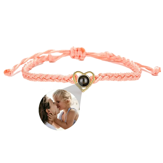 Heart Adjustable Photo Bracelet