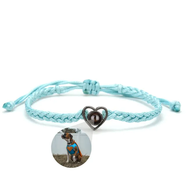 Heart Adjustable Photo Bracelet