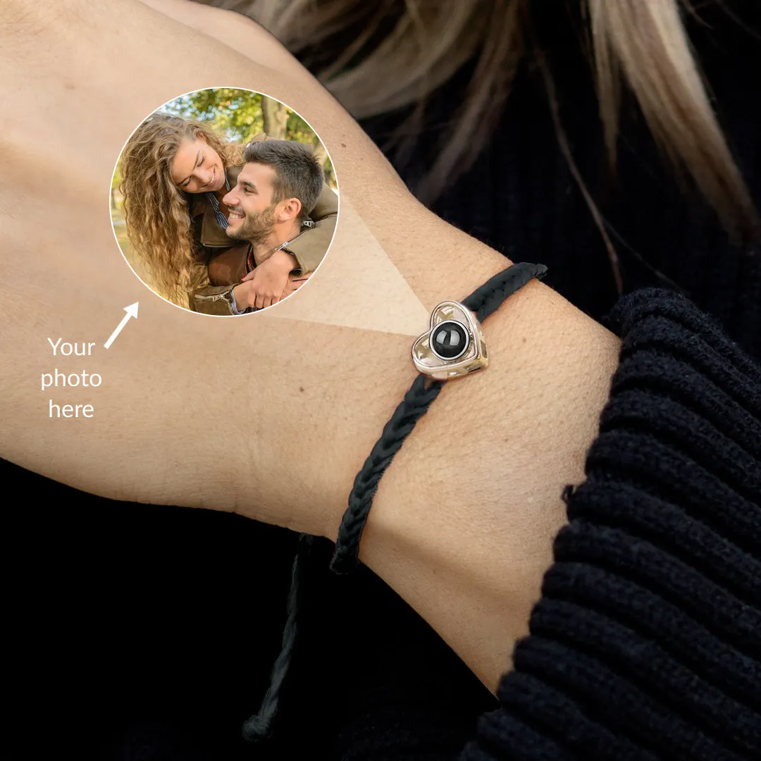 Heart Adjustable Photo Bracelet