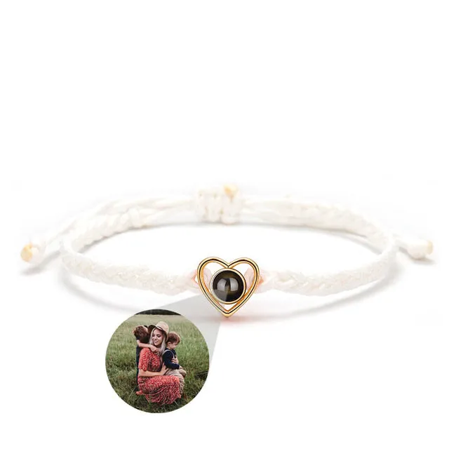 Heart Adjustable Photo Bracelet