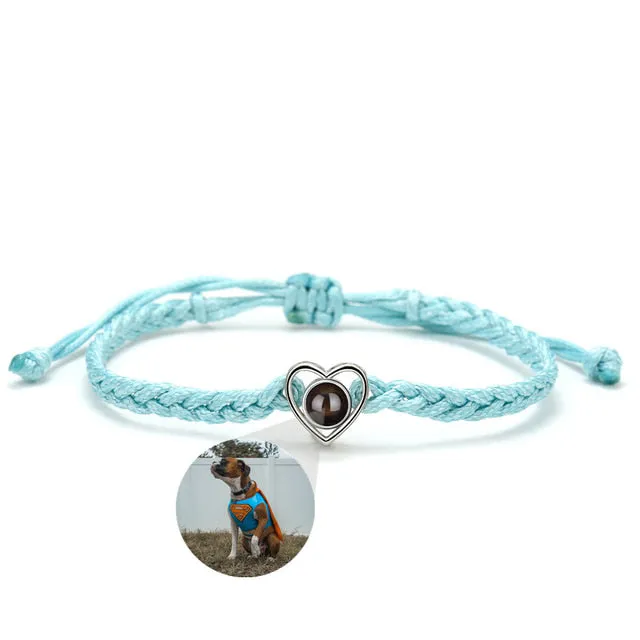 Heart Adjustable Photo Bracelet