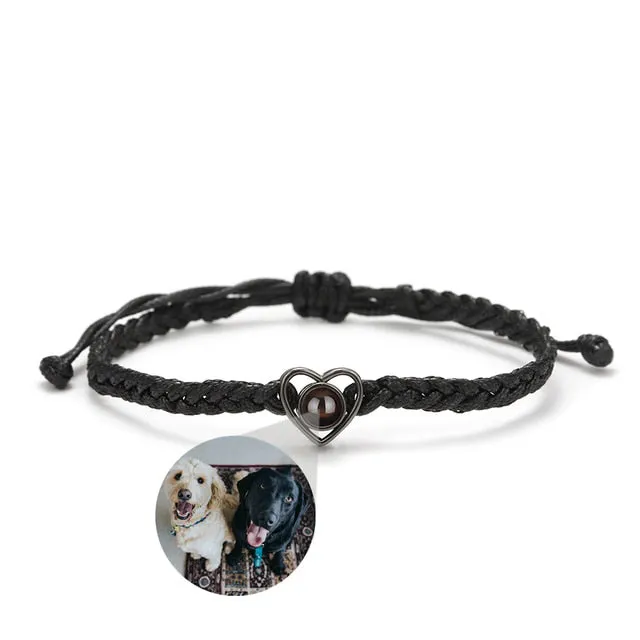 Heart Adjustable Photo Bracelet