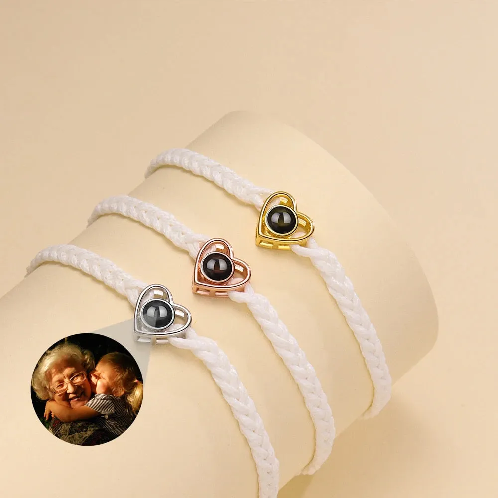 Heart Adjustable Photo Bracelet