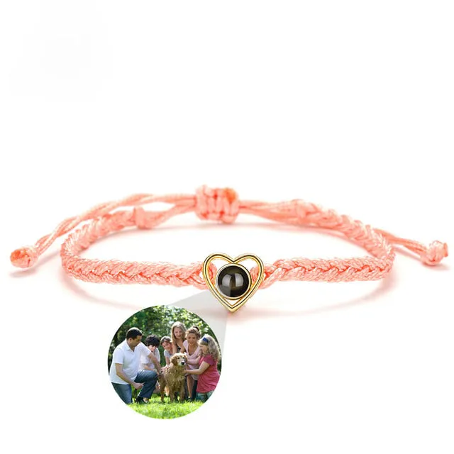 Heart Adjustable Photo Bracelet