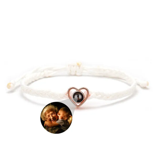 Heart Adjustable Photo Bracelet