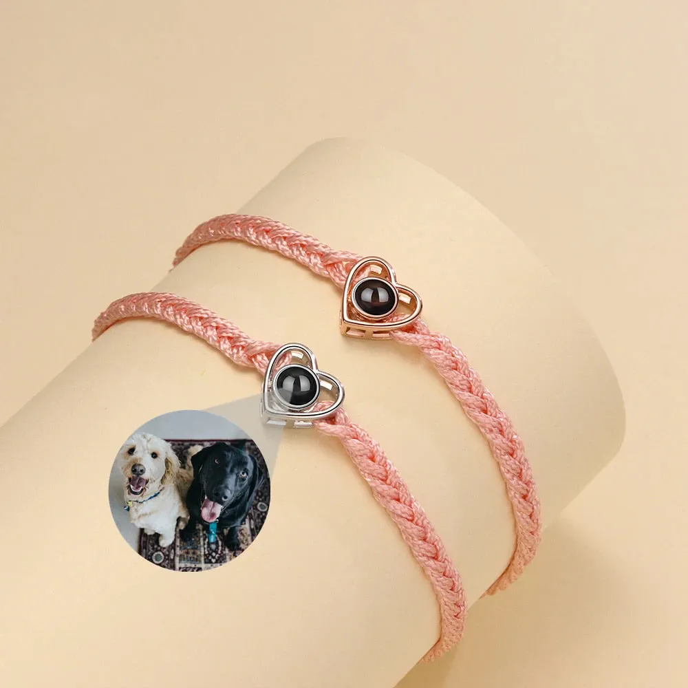 Heart Adjustable Photo Bracelet