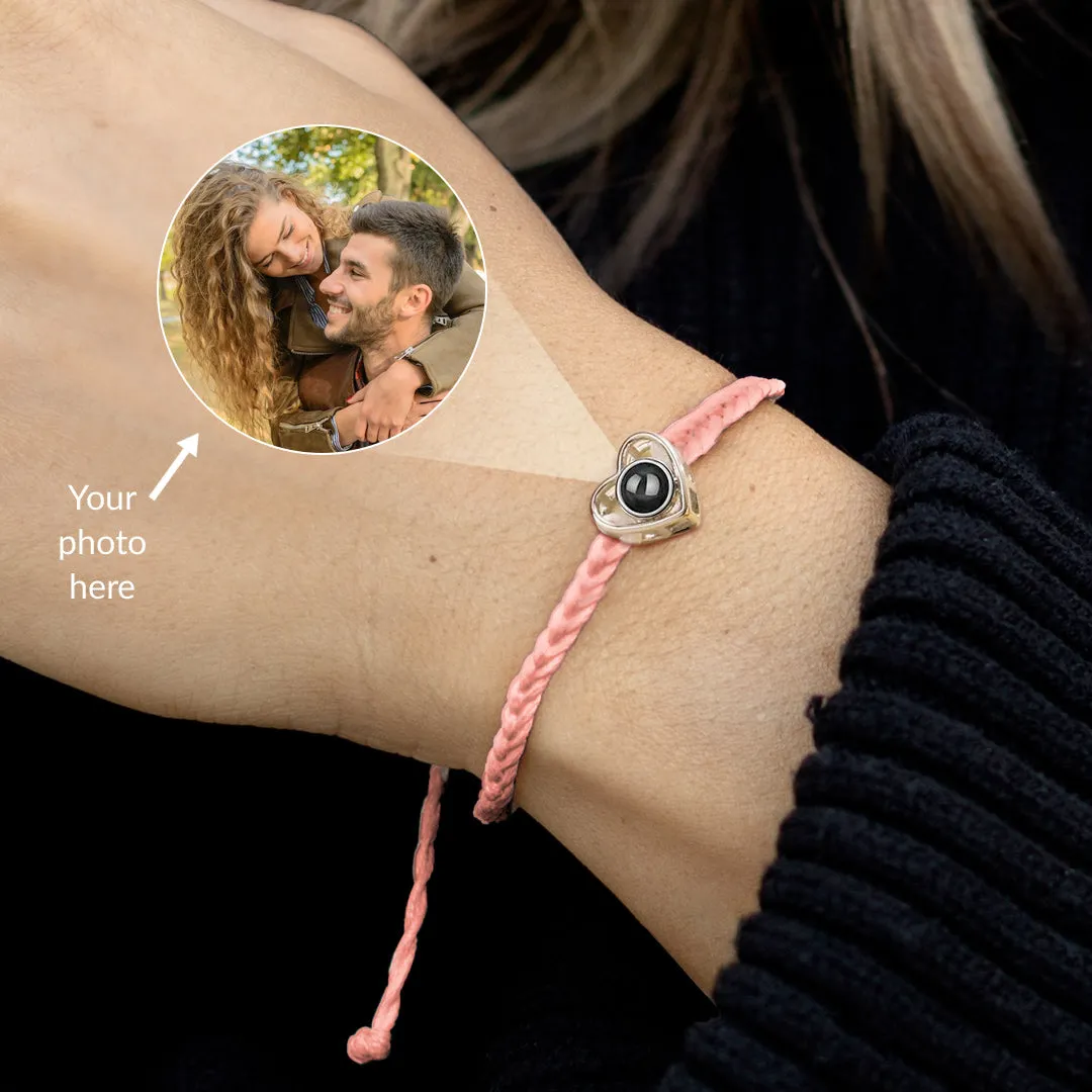 Heart Adjustable Photo Bracelet