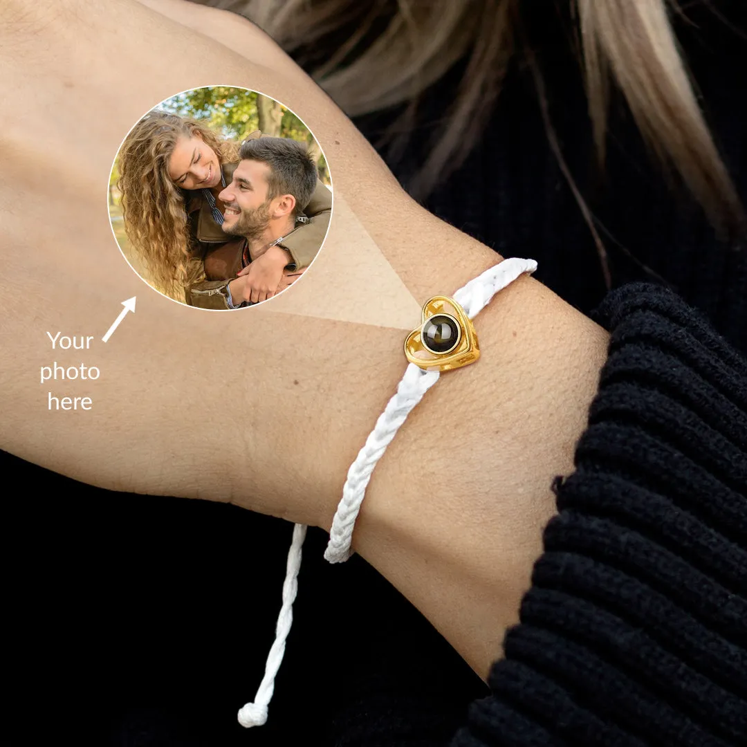 Heart Adjustable Photo Bracelet