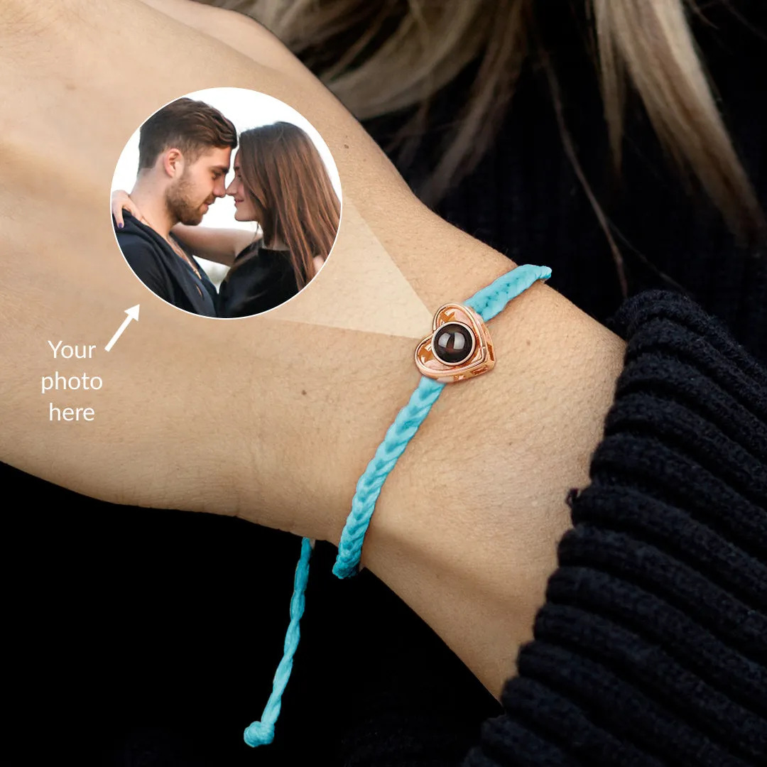 Heart Adjustable Photo Bracelet