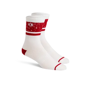 Icon MTB Socks - White/Red Splatter