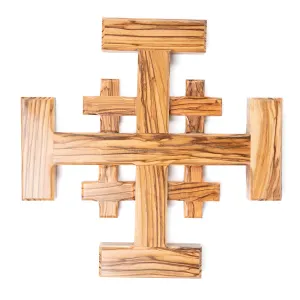 Jerusalem Cross - Olive Wood from Bethlehem